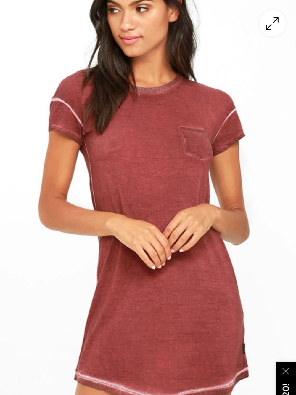 RCVA Mauve Pocket T-Shirt Dress